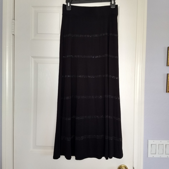 INC International Concepts Dresses & Skirts - INC Black Studded Sparkle Maxi Skirt
